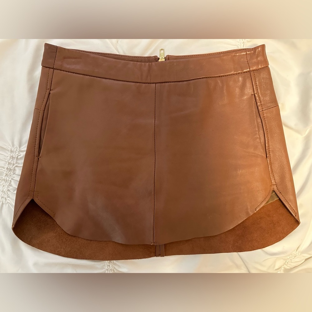 Michelle Mason Lambskin mini Skirt